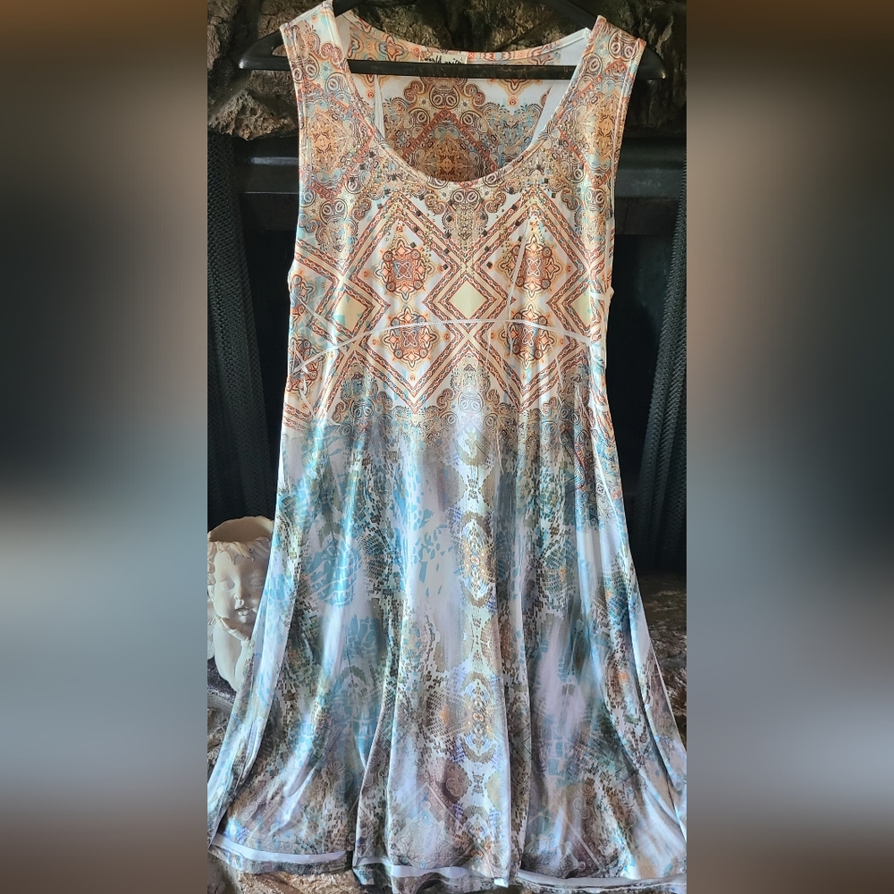 Elegant Multicolor Sleeveless Dress